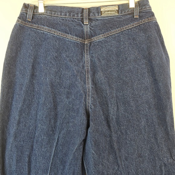 Rocky Mountain Vintage High Waist Jeans Women's 17/18 Dark‎ Wash Pleated Cowgirl - Picture 12 of 13